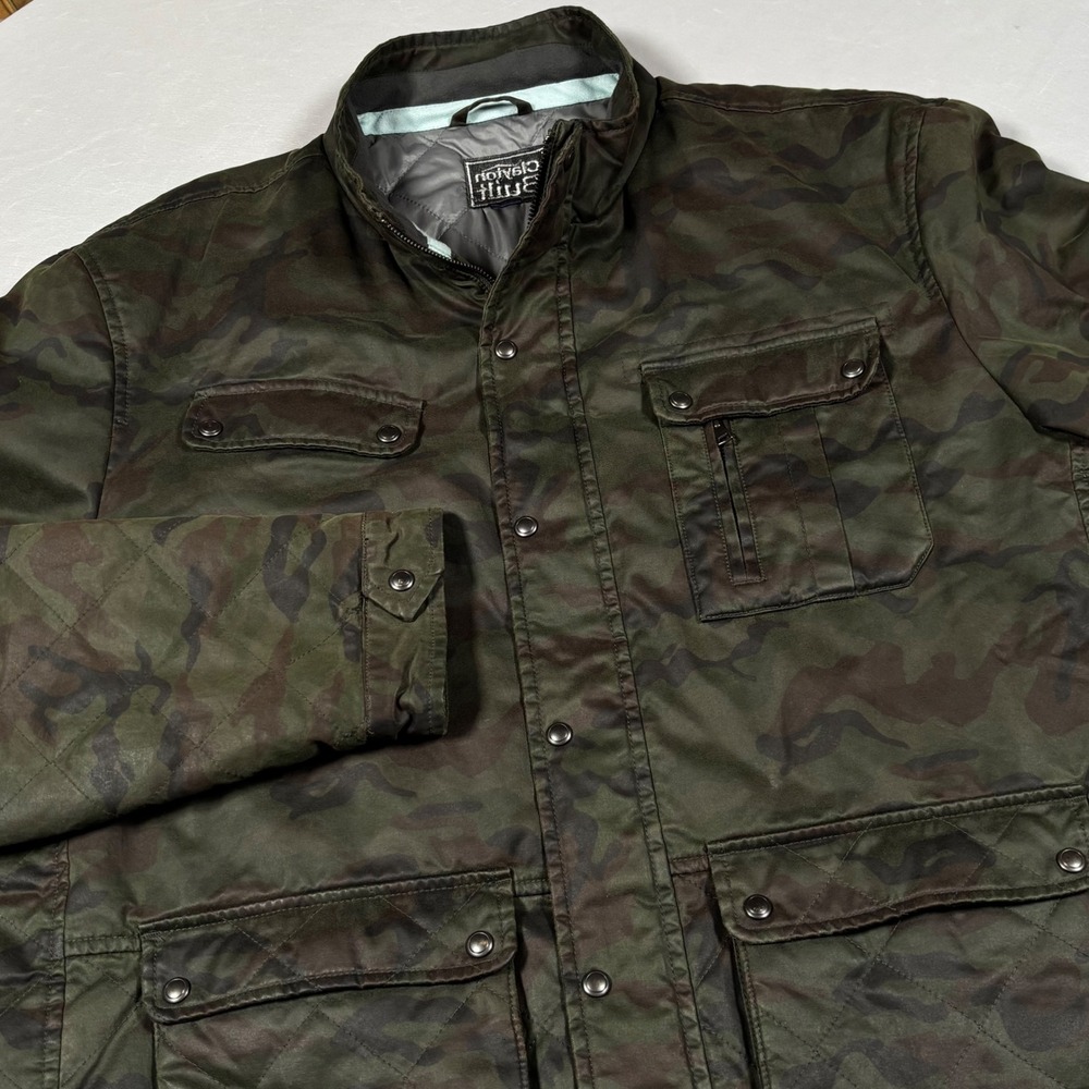 johnnie-O Coburn Camo Utility Jacket Mens XL Quilted Field Coat JMJK2070